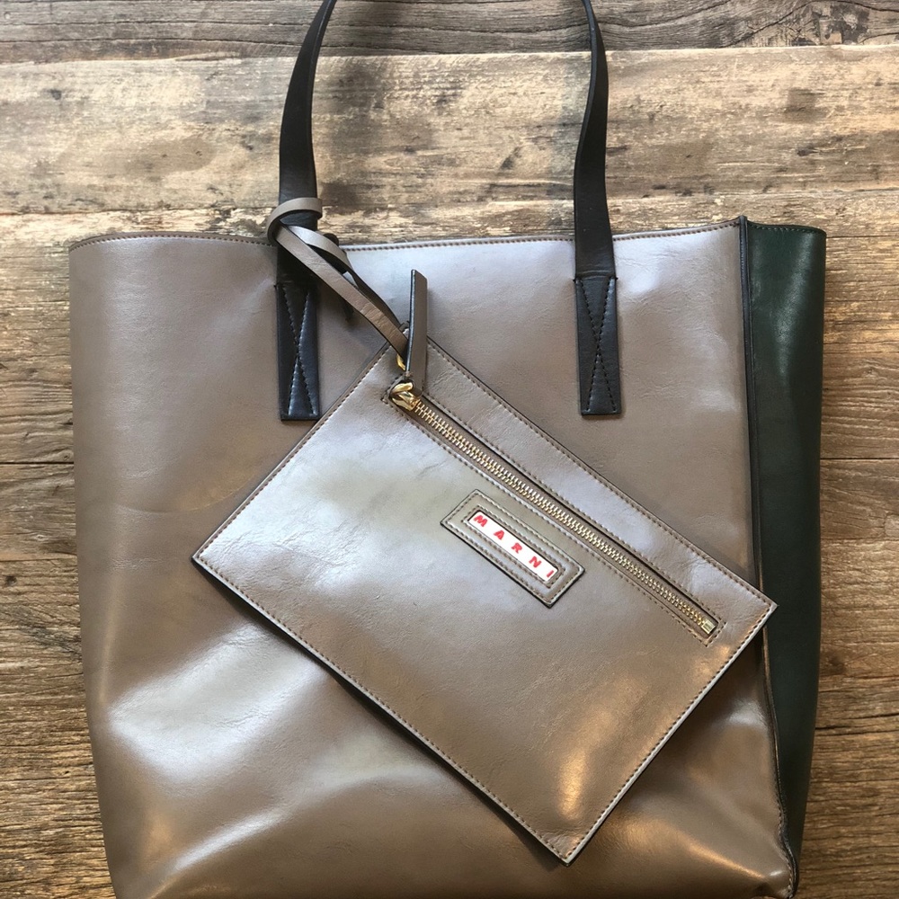 Designer Marni shoulder bag genuine leather
